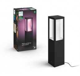 Philips Hue Outdoor Colour/White Impress Pedestal Starter Black