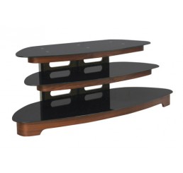 OMP 3 SHELF 32-55" TV TABLE WALNUT GLACIER