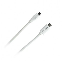 PUDNEY USB C PLUG TO MICRO USB PLUG 2 METRE WHITE
