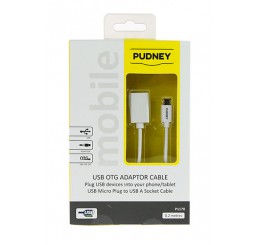 Pudney USB OTG Adaptor Cable White