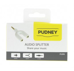 PUDNEY 3.5MM STEREO PLUG TO 2X 3.5MM STEREO SOCKETS ADAPTOR