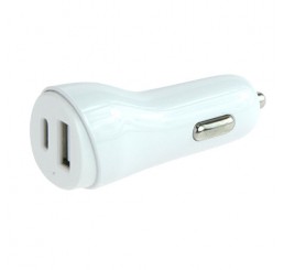 Pudney Dual USB A/C Car Charger 5V 3.4A White