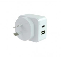 Pudney Dual USB A/C Wall Charger 5V 3.4A White