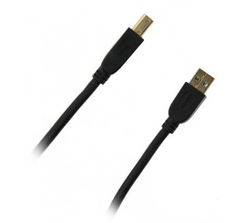 Pudney USB A Plug to USB B Plug V3.0 1 Metre Black