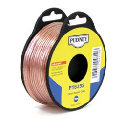 PUDNEY SPEAKER WIRE 0.75MM CLEAR/RED 10 METRES
