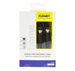 Pudney F Plug to F Plug Flylead RG6 4 Metre