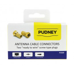 PUDNEY F TWISTON RG6 COAXIAL WIRE PLUGS PACK 2