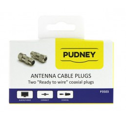 Pudney Coaxial Plugs RG59 Metal Pack 2