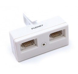 Pudney Phone Adaptor NZ Phone Plug to 2 NZ Sockets