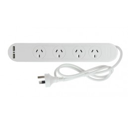 Pudney 4 Way Surge Protection with 2 USB