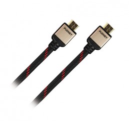 Pudney Premium High Speed HDMI Cable with Ethernet Plug to Plug 1 metre Black