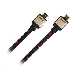 PUDNEY PREMIUM HIGH SPEED HDMI CABLE WITH ETHERNET PLUG TO PLUG 5 METRE BLACK