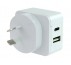 PUDNEY DUAL USB A/C WALL CHARGER 5V 3.4A WHITE