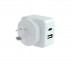PUDNEY DUAL USB A/C WALL CHARGER 5V 3.4A WHITE